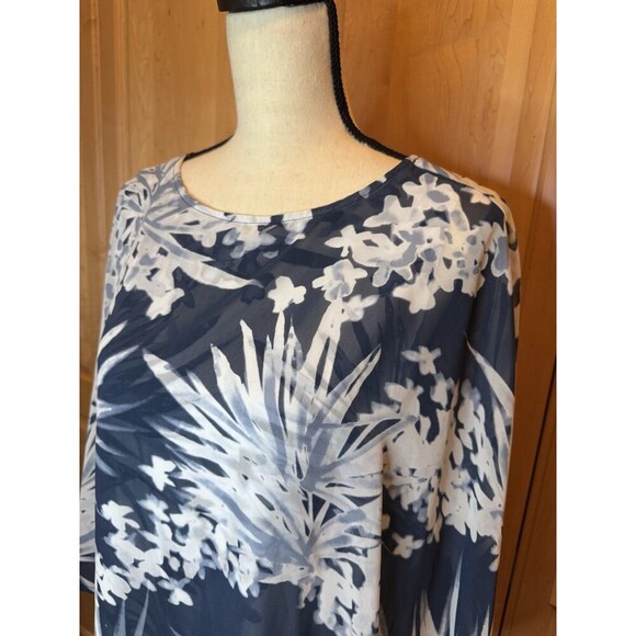 Chicos Easywear Women’s 3 US XL Layered Chiffon Kimono Style Casual Tunic Top - Picture 3 of 14